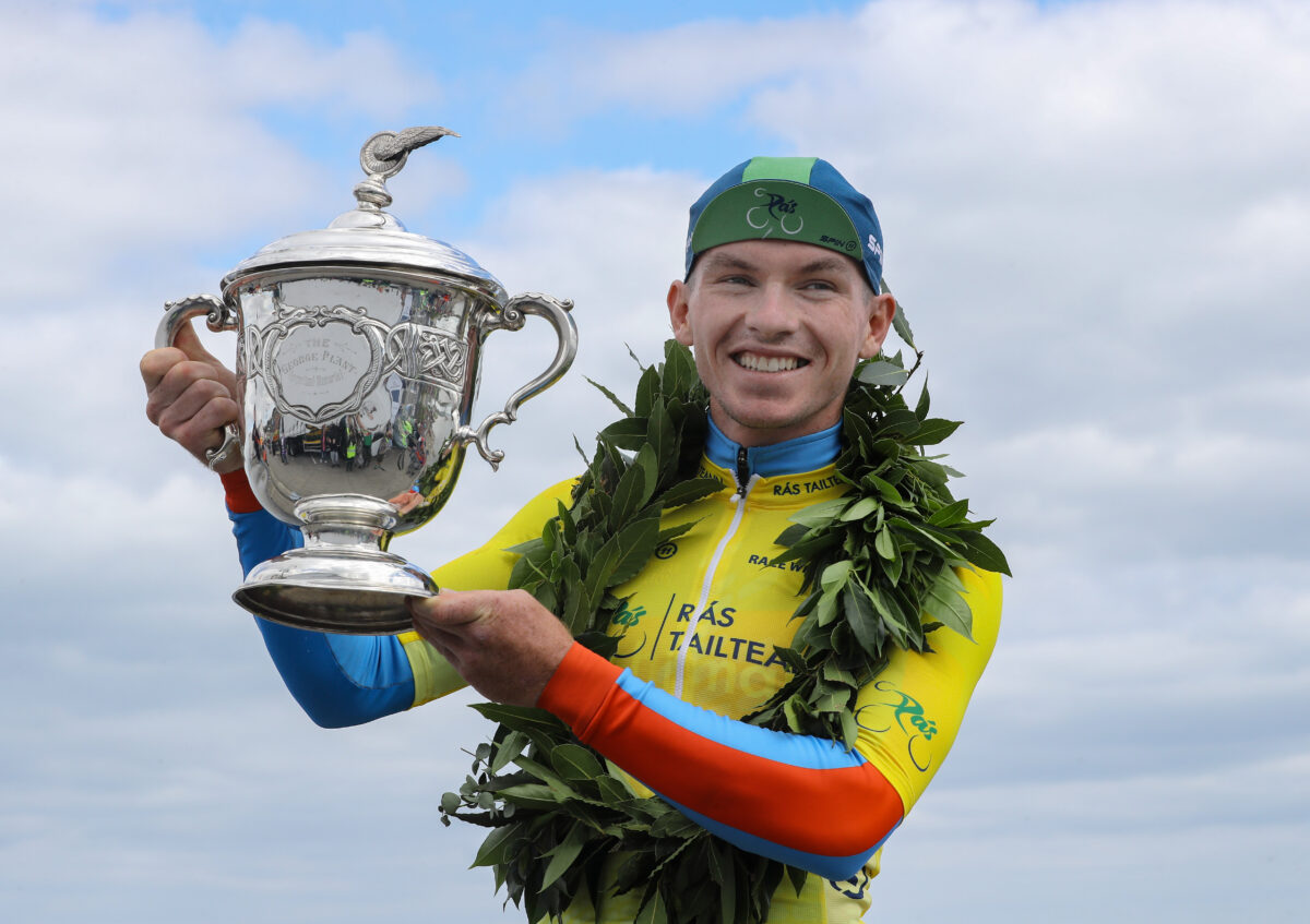 Daire Feeley in yellow jersey